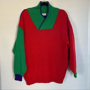 Colorblocked Vintage Sweater